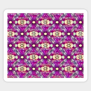 Purple Aesthetic Repeating Watercolor Floral Pattern Sticker